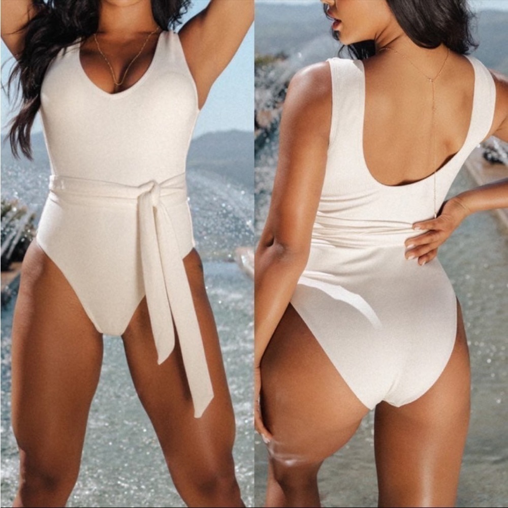 ToLuca Artemis Maxi One Piece Stone Hybrid Rib Cheeky Swimsuit NEW WITH TAGS